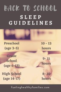 Healthy School Year Sleep Guidelines
